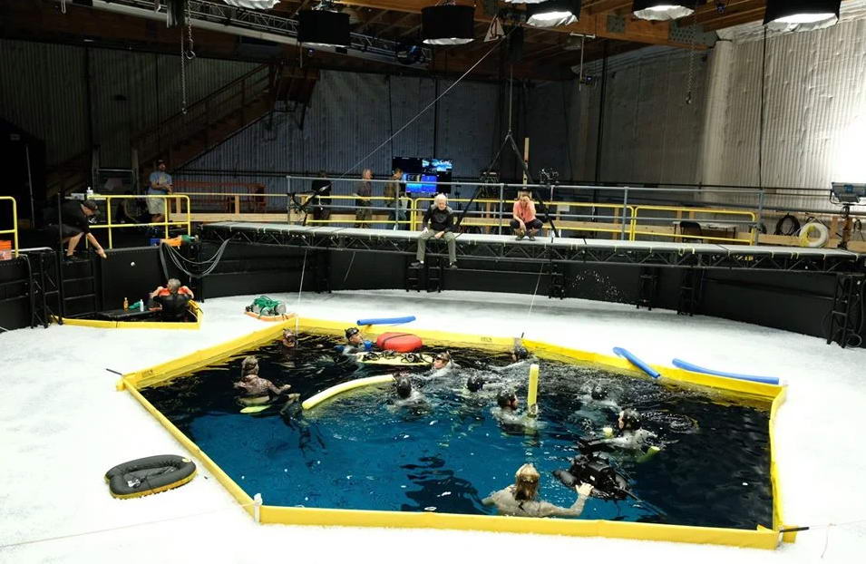 Сигурни Уивер погружается под воду, фото со съемок «Аватар 2»
